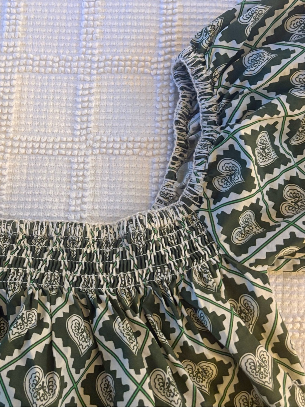 RHOSE Evie Geometric-Print Cotton-Poplin Mini Dress - Picture 3 of 5